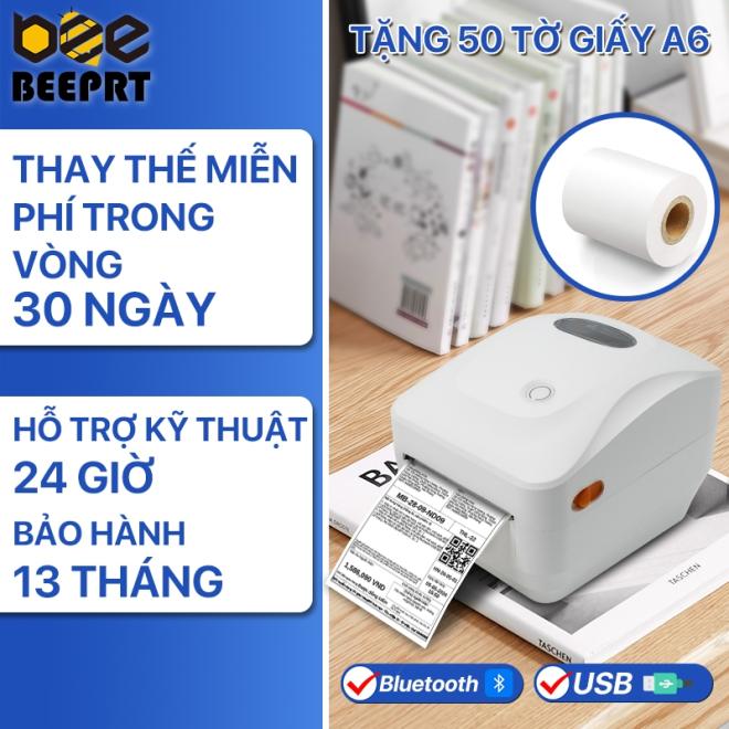 Máy in nhiệt A6 in đơn hàng,Máy in vận đơn,mã vận đơn, mã vạch, phiếu gửi hàng, logo có sẵn lớp keo tự dính,20-108MM