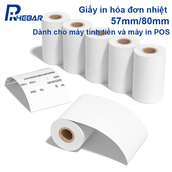 Giấy in hóa đơn nhiệt 57mm/80mm Dành cho máy tính tiền và máy in POS